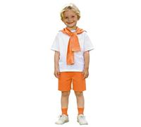 Générique Tenue de Spectacle élégante pour garçons vêtement de cérémonie pour Remise des diplômes et activités de Cheerleader Ensemble Confortable et stylé (Orange, 10-11 Years)
