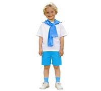 Générique Tenue de Spectacle élégante pour garçons vêtement de cérémonie pour Remise des diplômes et activités de Cheerleader Ensemble Confortable et stylé (Sky Blue, 12-13 Years)