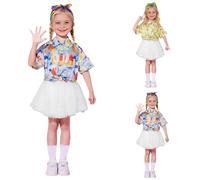 Générique Tenue de Spectacle pour Filles - Ensemble Élégant pour Danse Chorale Scolaire et Événements Festifs (Sky Blue, 3-4 Years)