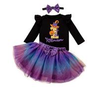 Générique Tenue Halloween Bebe, Deguisement Halloween Enfant Vampire BéBé Filles Ma 1èRe Tenue d'halloween Robe De SorcièRe Costume Bebe 2 Ans Deguisement Sorciere Fille 12 Ans Ensemble De VêTements