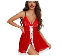 Générique Tenue Noël Femme The Noel Déguisement Mere Mère Sexy Robe Lingerie Deguisement Rouge Chemise Noel-Noel Costume Érotique Hot Vêtements Pere