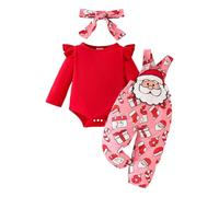 Générique Tenue Pere Noel Bebe Combinaison Hiver Garcon Bébé Garçon Ensemble 1 Moi Barboteuse Chapeau Pantalons Et Manteaux Chaussettes Costume Bapteme Premier (Rouge #B,12-18 mois)