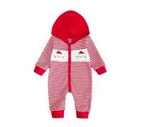 Générique Tenue Pere Noel Bebe Combinaisons Une Pièce Ensemble Fille 1 an Barboteuse Combinaison Pantalon Bonnet Costume Carnaval Garçon Enfant Deguisement Noël (Rouge,0-3 Mois)