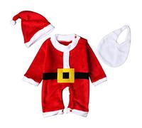 Générique Tenue Pere Noel Bebe,Ensemble Bébé Garçon Hiver Body Bebe Costume Carnaval Deguisement Bonhomme De Neige Mon Premier Grenouillere Et Pantalon Noël Pixie Set (a#Rouge,6-12 Mois)