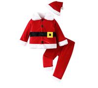 Générique Tenue Pere Noel Bebe,Ensemble Bébé Garçon Hiver Body Bebe Costume Carnaval Deguisement Bonhomme De Neige Mon Premier Grenouillere Et Pantalon Noël Pixie Set (e#Rouge,18-24 Mois)