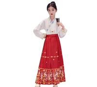 Générique Tenue pour Enfants Robe Chinoise pour Filles,Jupe à tête de Cheval,Style Classique Chinois,Manches Longues,Costume Ancien