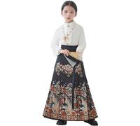 Générique Tenue pour Enfants Robe Chinoise pour Filles,Jupe à tête de Cheval,Style Classique Chinois,Manches Longues,Costume Ancien