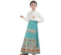 Générique Tenue pour Enfants Robe Chinoise pour Filles,Jupe à tête de Cheval,Style Classique Chinois,Manches Longues,Costume Ancien