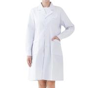 Générique Tenue Professionnelle Médicale Femme: Blouse Blanche à Manches Courtes, Col V et Poches, Vêtement de Travail en Polycoton pour Infirmière