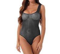 Générique Tenue sexy femme érotique hot Body Maille Transparent, Lingerie Dos Lacé Anneaux, Nuisette Pyjama Séduction, Sous vêtement Coquin(Black, S)