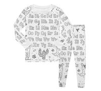 Générique Tenues de NoëL Ensemble Sweat à Capuche et Pantalon Unisexe pour Enfants,Confortable,à colorier et Faire soi-même,Dessiner la Main(White,5-6)
