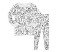 Générique Tenues de NoëL pour BéBéS Filles Ensemble Sweat à Capuche et Pantalon Unisexe pour Enfants,Confortable,à colorier et Faire soi-même,Dessiner la Main(White,3-4)