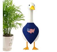 Générique Tenues Oies De Jardin,Déguisement Sculpture Motif Drapeau Américain 58 cm - Ensemble Tenues extérieur pour oies avec Serre-tête,pour Piscine Plage Cour Jardin Patio intérieur