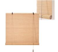 Générique Terrasse Store en Bambou pour Patio Balcon Jardin Chambre Cuisine, Stores Romain Interieur Occultant 70% 80 60 100 120 140 160 cm, Stores Enroulable Facile à Installer(W140cm x H240cm)