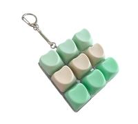 Générique Testeur de commutateurs de Jouets Portable à 9, Green Gray Green | Jouet porte-clés en Silicone avec commentaires tactiles cliquables pour soulager le stress et entraîner la
