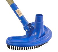 Générique Tête d'Aspiration pour Piscine - Brosse de Nettoyage Courbée à Effet Ventouse | Poils en Nylon Robuste pour Bassins Enterrés et Hors Sol | Outil de Ramassage des Débris ?e pour Béton