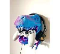 Générique Tête de Dinosaure T-Rex à Accrocher au Mur - Support Mural pour Manette PS5, Xbox et Casque Audio