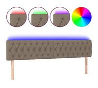 Générique Tête de lit à LED Taupe 200x7x78/88 cm Tissu,Meubles,Lits & Accessoires,Têtes et Pieds de lit,Taupe,11.95KG,3121974