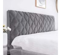 Générique Tête de Lit Housse de Protection Housse de Tete Extensible 120/150/160/180/190/200cm, Matelassé Couleur Unie Coton Couvre-tête de Lit Couverture