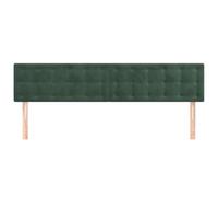 Générique Tête de Lit Velours, Vert foncé, Hauteur Réglable, Style Classique, Pieds en Bois, Confort de Dos - pour Chambre Adulte ou Suite Parentale, 180 cm, Bas