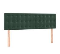 Générique Tête de Lit Velours, Vert foncé, Hauteur Réglable, Style Classique, Pieds en Bois, Confort de Dos - pour Chambre Adulte ou Suite Parentale, 144 cm, Bas