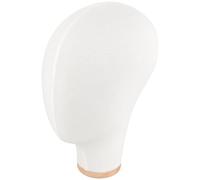 Générique Tête de Mannequin en Coton Blanc pour Perruques et Chapeaux Support Polyvalent sans Base Présentation et Séchage pour Accessoires de Coiffure