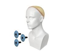Générique Tête de Mannequin Homme avec épaules, Tête D'entraînement, Support pour Perruques (usage Professionnel), Maquillage, Bijoux, Foulards, Couvercle inférieur blanc 3
