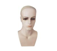 Générique Tête de Mannequin Homme avec épaules, Tête D'entraînement, Support pour Perruques (usage Professionnel), Maquillage, Bijoux, Foulards, Peau sans barbe