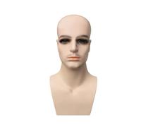 Générique Tête de Mannequin Homme avec épaules, Tête D'entraînement, Support pour Perruques (usage Professionnel), Maquillage, Bijoux, Foulards, Peau avec barbe