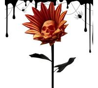 Générique Tête de Squelette Halloween | Crâne Décorations d'halloween | Décorations Effrayantes pour Table Jardin Terrasse Allée Cheminée Extérieur | Décoration Fête Ferme Parc Espaces