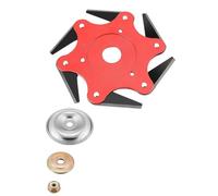 Générique Tête de strimmage de Jardin, Accessoires de tête de Mauvaise Herbe, tête de Coupe Universelle de 6 Acier,Remplacement de la tête de Coupe avec Un kit d'adaptateur (Six Blade, 3 Piece Set*1)