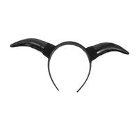 Générique -Tête En Corne Pour Cosplay Pour Filles Halloween Clown Bois De Cerf -Tête Réaliste Accessoires Pour Cornes Et Démons Couvre-Chef En Plastique Noir