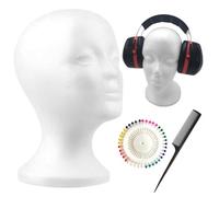 Générique Tête en Mousse pour Perruques - Support de Présentation pour Perruques et Chapeaux,Support Exposition pour Postiches Coiffure Salon Stylisme Séchage Voyage