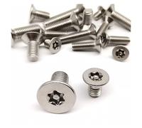 Générique Tête fraisée plate Torx à Six lobes en acier inoxydable M2 à M4 304 A2, avec goupille de colonne, boulon à vis de sécurité antivol inviolable(12mm,M2*50pcs)