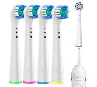 Générique Têtes Brosse À Dents De Rechange | Lot 4 Pièces Poils Souples Accessoires Voyage | Recharges Brosse Électrique pour Maison Appartement Salle De Bain Vacances