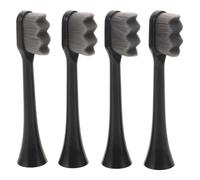 Générique Têtes de Brosse à Dents Électrique et Soins Lot de 4 à Poils Souples en Pp, Forme Ondulée, Nettoyage en Profondeur, Faciles à Remplacer, Adaptées aux Gencives Sensibles