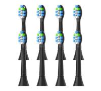 Générique Têtes de brosse, compatible avec Philips, 3100 4100 4300 | Pour 5300, 5500, 6100, 9000 Series; tête de brosse adulte en plastique à clipser(8pcs Black)