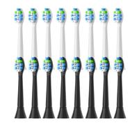 Générique Têtes de brosse, compatible avec Philips, 3100 4100 4300 | Pour 5300, 5500, 6100, 9000 Series; tête de brosse adulte en plastique à clipser(8White 8Black)