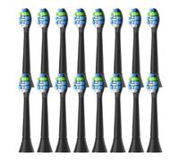 Générique Têtes de brosse, compatible avec Philips, 3100 4100 4300 | Pour 5300, 5500, 6100, 9000 Series; tête de brosse adulte en plastique à clipser(16pcs Black)