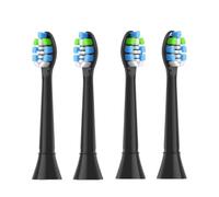 Générique Têtes de brosse, compatible avec Philips, 3100 4100 4300 | Pour 5300, 5500, 6100, 9000 Series; tête de brosse adulte en plastique à clipser(4pcs Black)