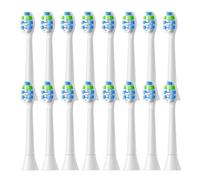 Générique Têtes de brosse, compatible avec Philips, 3100 4100 4300 | Pour 5300, 5500, 6100, 9000 Series; tête de brosse adulte en plastique à clipser(16pcs White)