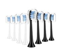 Générique Têtes de brosse, compatible avec Philips, 4100 5100 6500 C3 | W3, DiamondClean(Smart)9000, 9400, HX9322, HX9331, HX9332, HX9334, HX9336, HX9340(4White 4Black)