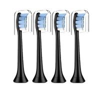 Générique Têtes de brosse, compatible avec Philips, 4100 5100 6500 C3 | W3, DiamondClean(Smart)9000, 9400, HX9322, HX9331, HX9332, HX9334, HX9336, HX9340(4pcs Black)