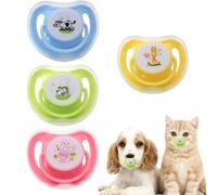 Générique Tétine pour Chaton | Tétine Apaisante pour Petit Chat Et Chien | 4 Tétines en Silicone en Forme De Papillon avec Couvercle pour Apaiser Mastication Et Dentition