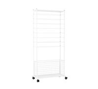 Générique Textile Commercial Fabric Storage Rack,Staircase Design,Small Textile Hanger Carpet,for Supermarkets Retail Stores Families(Silver,70x32x150cm)