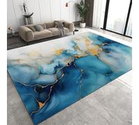 Générique Texture De Marbre Tapis de Couloir Long 100x200 cm 3D Texture Granit Tapis de Chevet Grand Flanelle Antidérapant Lavable Poil Court Tapis pour Chambre Couloir Q-130