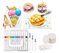 Générique Texturée Magique Ultime, Éponge À Dessin 3D, Kit De Peinture Popcorn Puffy Diy, Kit De Peinture Puffy Magique Pour Enfants, Stylos À Bulles, Fournitures D'Art (C)