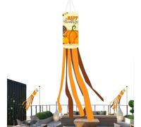 Générique Thanksgiving Manche à Air - Drapeau Girouette Vent Saison - Décoration Saisonnière Extérieure pour Jardin Terrasse Patio Porte d'Entrée Fête