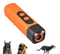 Générique The Barklee Pro, Dog Bark Deterrent Device with LED Flashlight, Rechargeable Anti-Barking Device for Dogs, 35ft/10m Range, Dog Training & Behavior Aids (Orange)