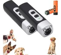 Générique The BarkShield Pro, 25khz Anti-Barking Control for Large Dogs, Dog Bark Deterrent Device with LED Flashlight, 35ft Range Anti-Barking Device for Training to Improve Bad Behavior (Black*2)